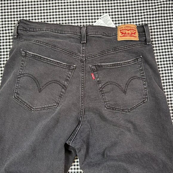 Levi's Wedgie Straight Grey Distressed Denim Jeans Women's Size 16W - Picture 6 of 6